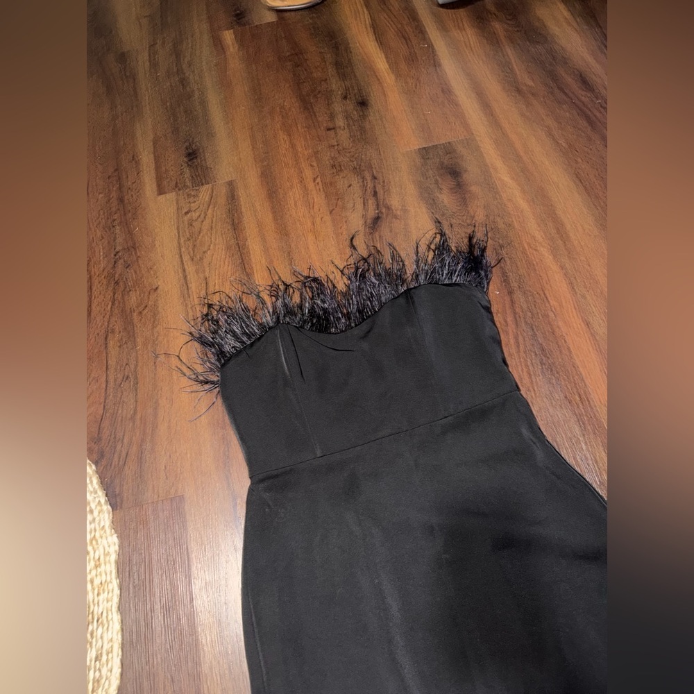 Nwt Lpa
Aurora Dress Black ostrich feather revolve L formal party evening $240 - Picture 4 of 7